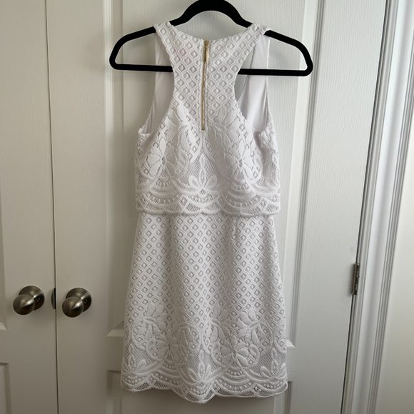Lilly Pulitzer Stelle Resort White Paradise Island Lace Overlay Dress Size XS - Picture 16 of 16